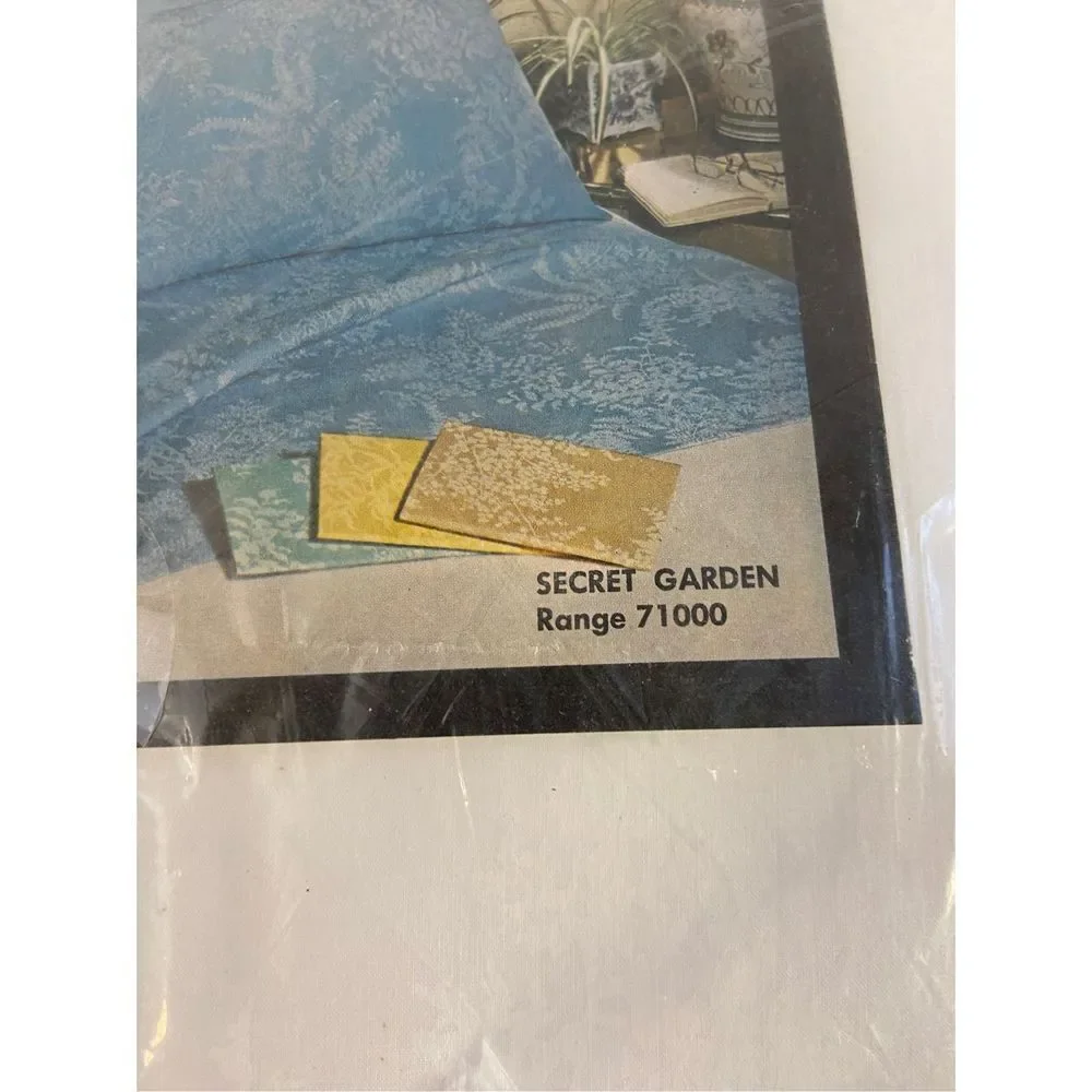 Fieldcrest double‎ sheet made USA New 54x75 Secret Garden 71000